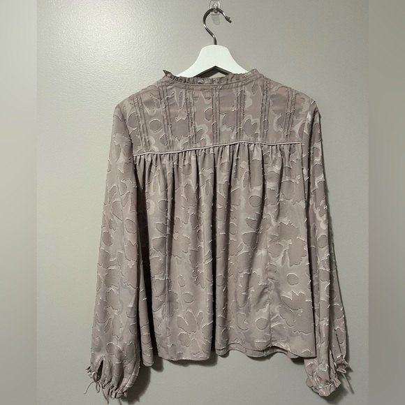 Wilfred Lourdes Long Sleeve Blouse Silk Taupe - Picture 9 of 12